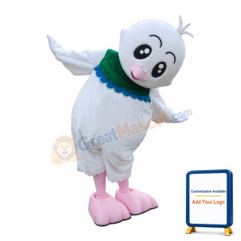 Lovely White Bird Mascot Costume