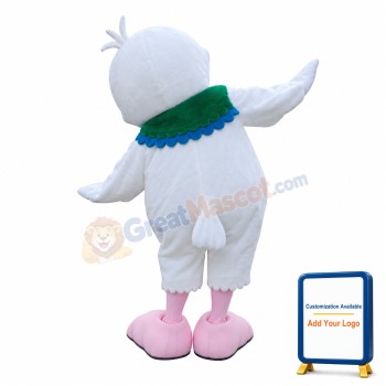 Lovely White Bird Mascot Costume