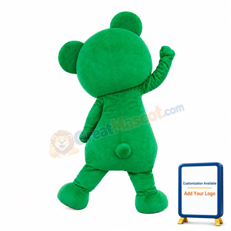 Lovely Green Bear Mascot Costume