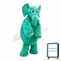 Green Elephant Mascot Costume