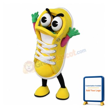 Yellow Shoe Mascot Costume