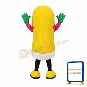 Yellow Shoe Mascot Costume