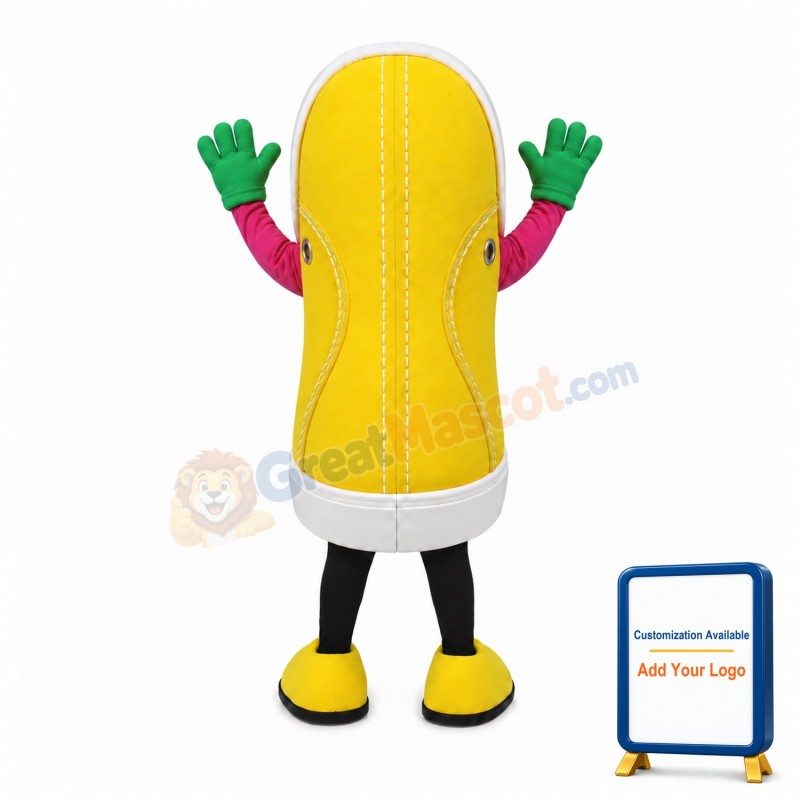 Yellow Shoe Mascot Costume
