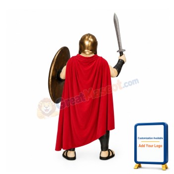 Power Muscular Spartan Mascot Costume