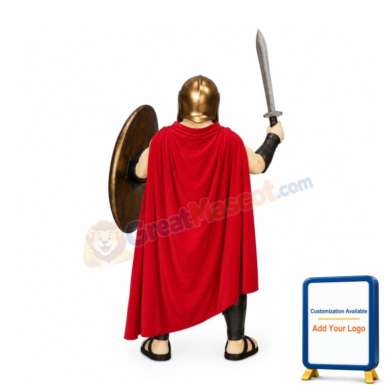 Power Muscular Spartan Mascot Costume