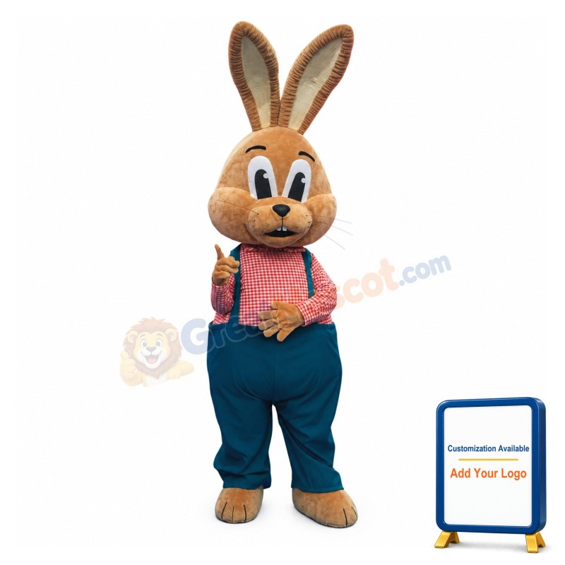 Brown Lightweight Rabbit Mascot Costume