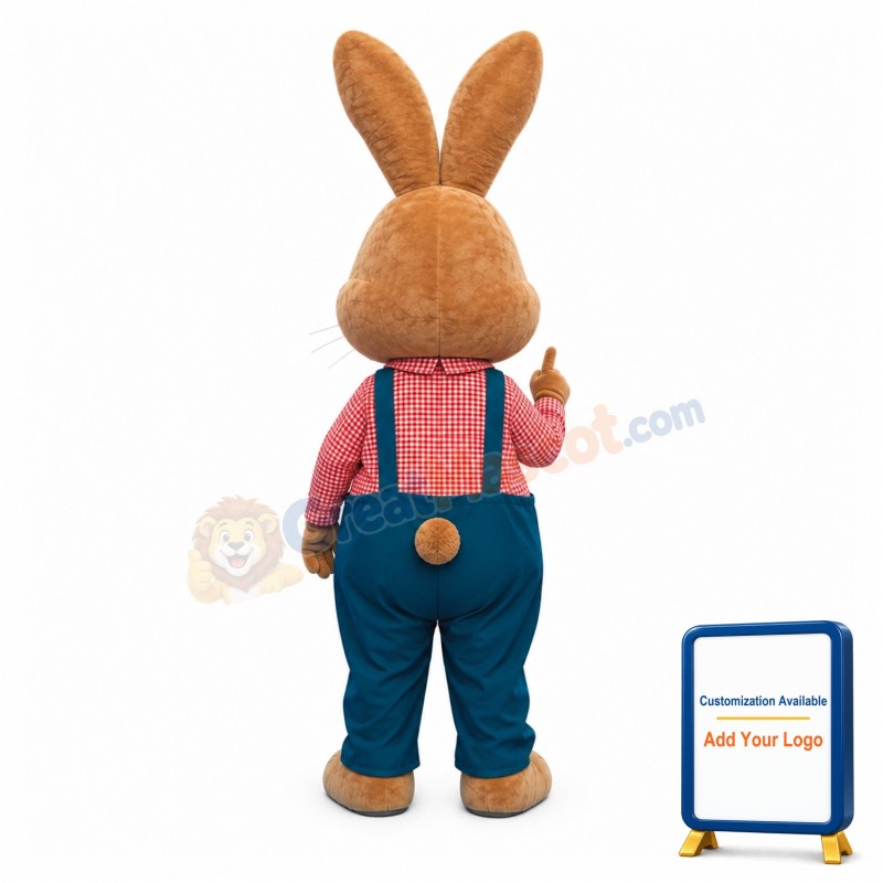Brown Lightweight Rabbit Mascot Costume