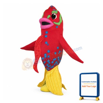 Red Goldfish Mascot Costume