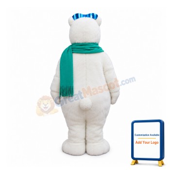 Friendly Lightweight Polar Bear Mascot Costume