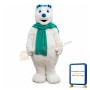 Friendly Lightweight Polar Bear Mascot Costume