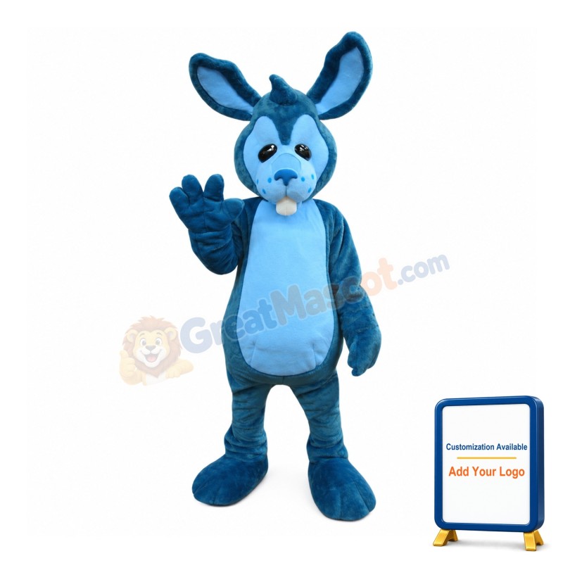 Lightweight Blue Rabbit Mascot Costume