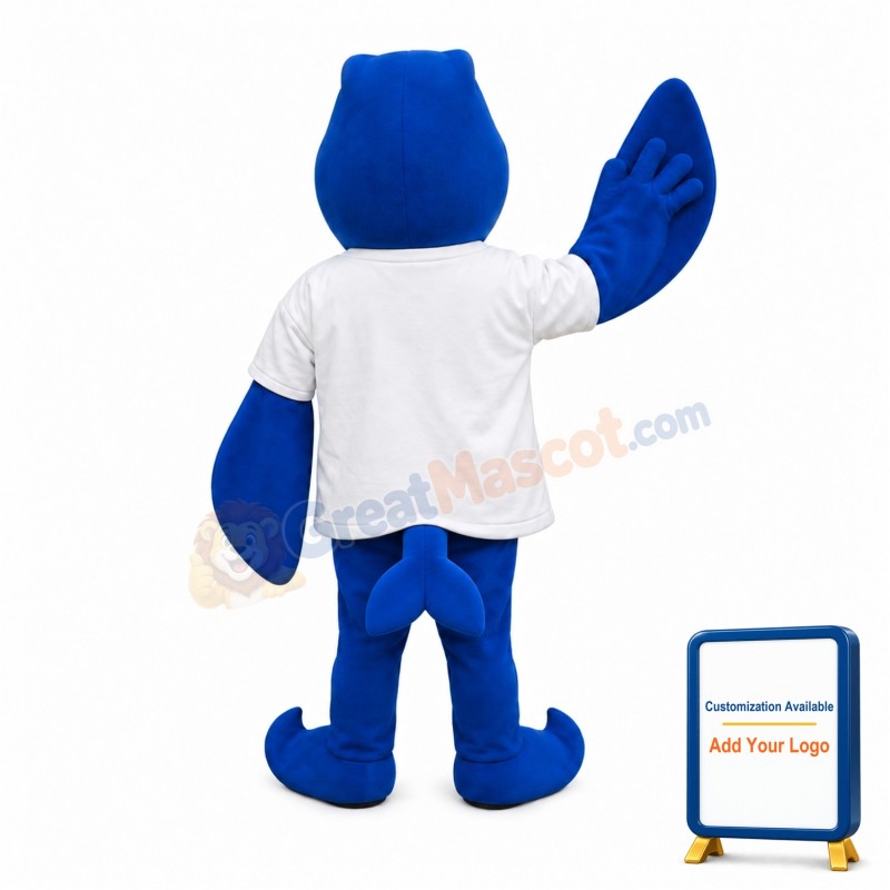 Blue Fish Mascot Costume