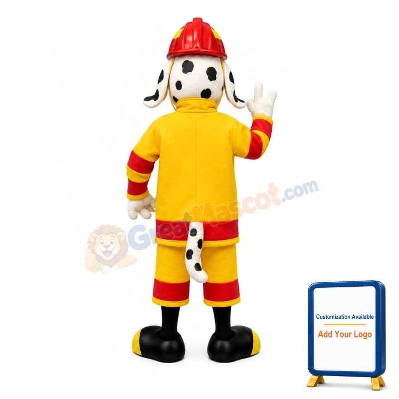 Friendly Lightweight Fire Dog Mascot Costume