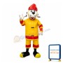 Friendly Lightweight Fire Dog Mascot Costume