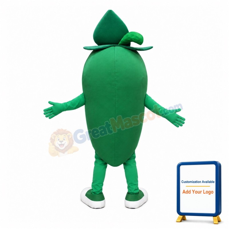Green Pepper Mascot Costume