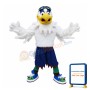 Friendly White Eagle Mascot Costume
