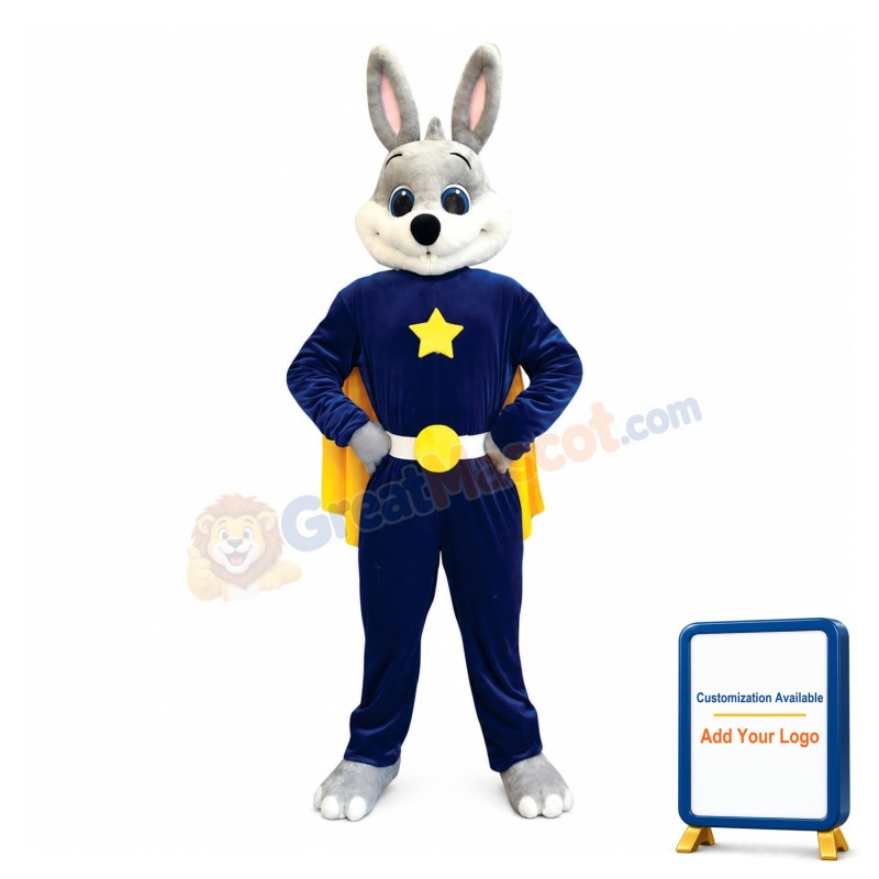 Superhero Bunny Mascot Costume