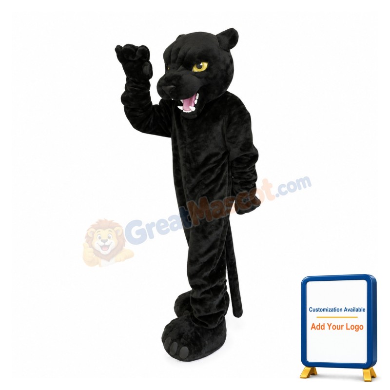 Fierce Black Panther Mascot Costume