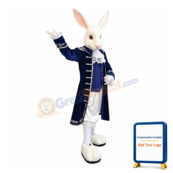 Mens Court Dress Rabbit Mascot Costume