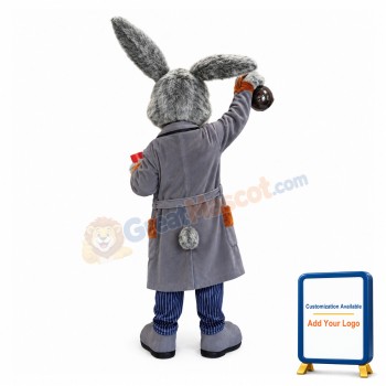 Grey Rabbit Mascot Costume