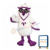 Purple & White Owl Mascot Costume