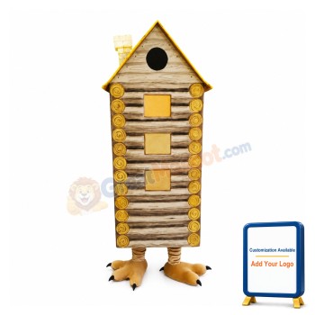 Wooden House Mascot Costume