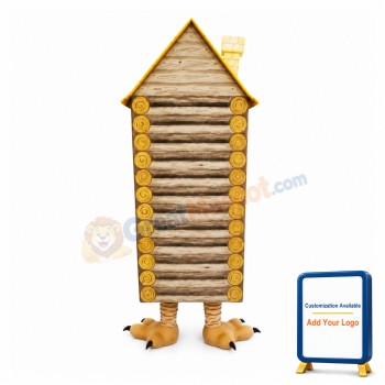 Wooden House Mascot Costume