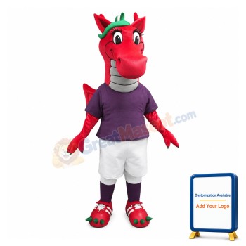 Lightweight Red Dragon Mascot Costume