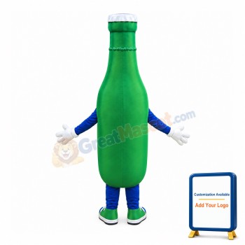 Green Beer Bottle Mascot Costume