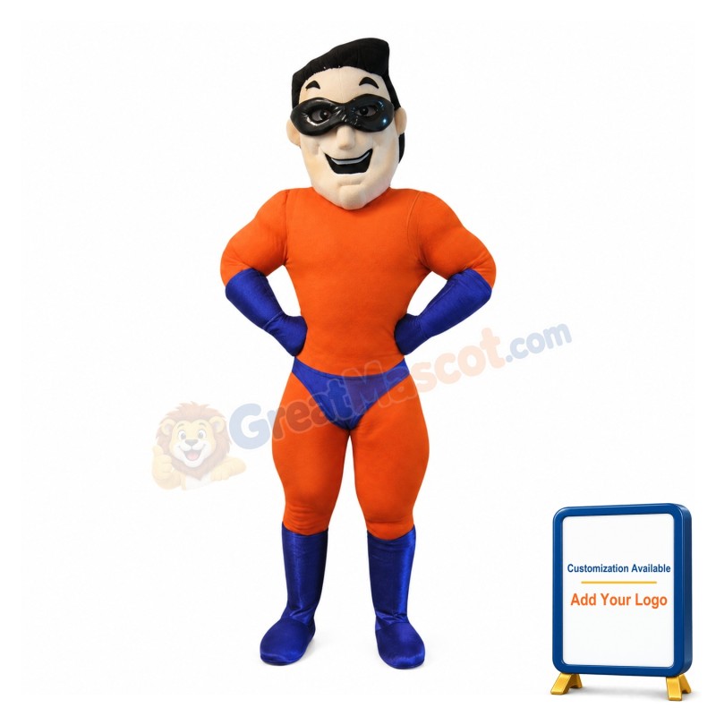 Muscle Superhero Mascot Costume