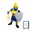 Fierce Blue & Yellow Knight Mascot Costume