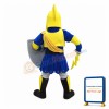 Fierce Blue & Yellow Knight Mascot Costume