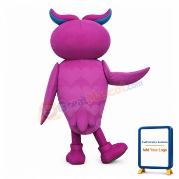 Pink Owl Mascot Costume