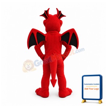 Friendly Lightweight Red Dragon Mascot Costume