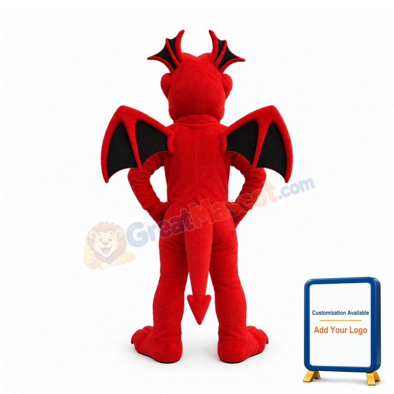 Friendly Lightweight Red Dragon Mascot Costume