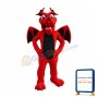 Friendly Lightweight Red Dragon Mascot Costume