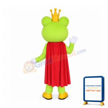 Cartoon King Frog Mascot Costume