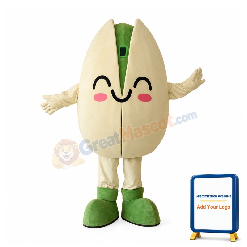 Friendly Pistachio Mascot Costume