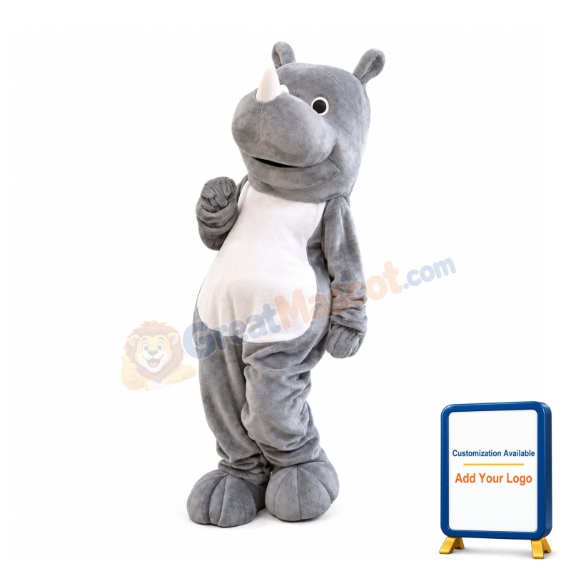 Lovely Rhino Mascot Costume