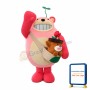 Happy Pink Bear Mascot Costume