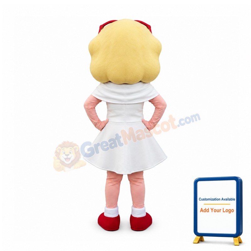 Beautiful Hipster Girl Mascot Costume