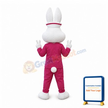 Lovely Lightweight Pink Rabbit Mascot Costume