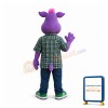 Purple Pig Boy Mascot Costume