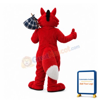 Fierce Red Wolf Mascot Costume