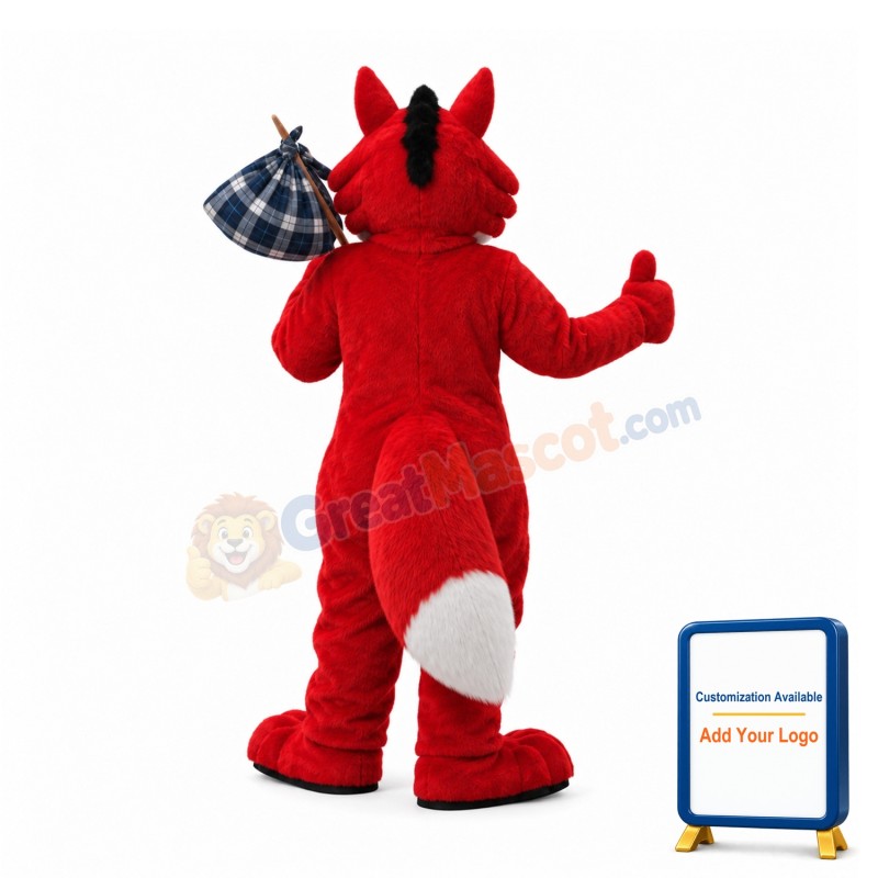 Fierce Red Wolf Mascot Costume