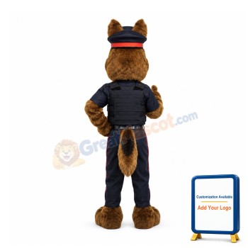 Friendly Police Dog Mascot Costume