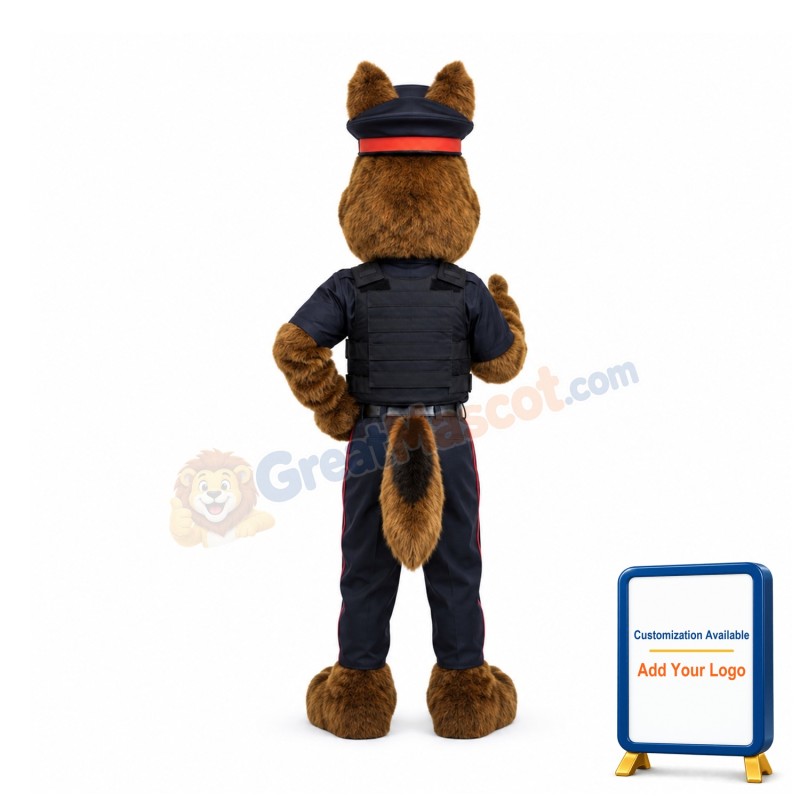 Friendly Police Dog Mascot Costume