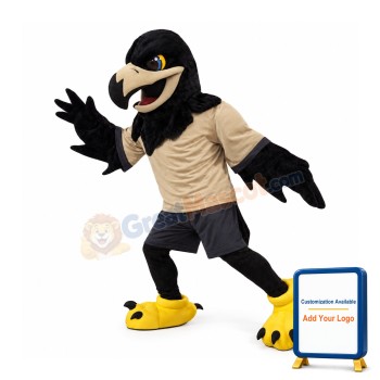 College Black Hawk Mascot Costume