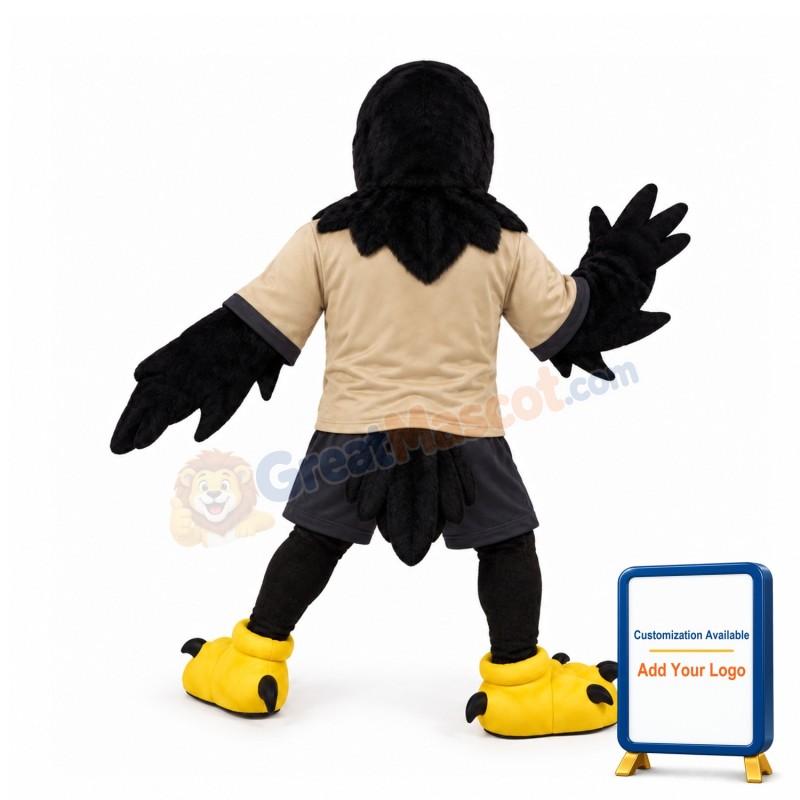 College Black Hawk Mascot Costume
