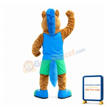 College Power Horse Mascot Costume